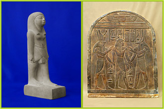 Private statue, limestone relief Private statue, limestone relief